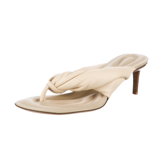 Jacquemus Beige Knotted Heels - Picture 1 of 5